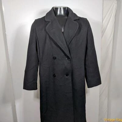 Abrigo largo de lana BROMLEY EE. UU. para mujer talla M negro Foto 1 de 4