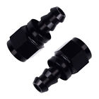 2PC -10 AN Straight Push on Lock Hose Barb Fitting Oil/Fuel/Gas Line Adapter