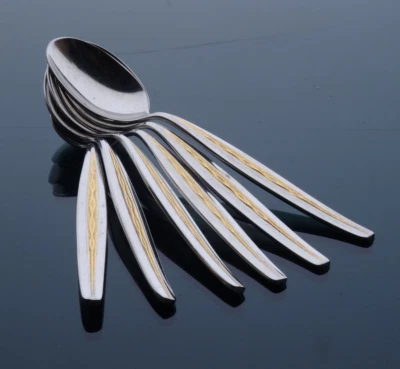 WMF CAPRI Gold 6 TEELÖFFEL  13,2cm  Cromargan - Bild 1 von 2