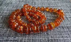 Vintage Baltic Amber Necklace, Disc shape beads, 186 gram - Picture 1 of 9