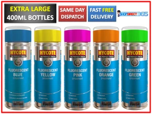 Hycote Fluorescent Bright Neon Spray Paint Aerosol Auto Car Hi Vis Metal Plastic - Picture 1 of 6