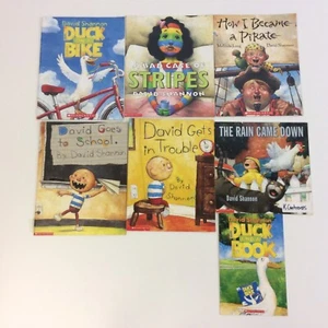 David Shannon Stripes Duck Preschool Kindergarten 7 Picture Book Lot - Picture 1 of 4