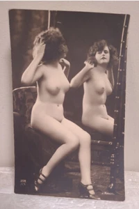 Original 1920’s Julien Mandel Nude Woman French RPPC Postcard - Picture 1 of 6