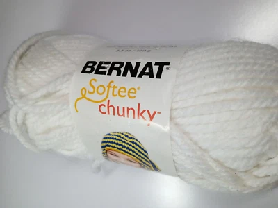Bernat Softee Chunky Yarn White Each Skein 108 Yards - Image 1 of 2