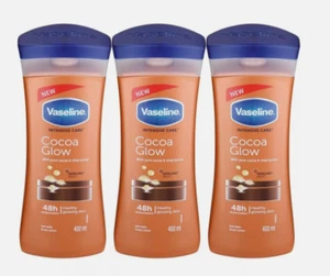 Vaseline Cocoa Glow Pure Cocoa & Shea Butter Lotion 400ml (Pack of 3) - Picture 1 of 1