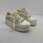 Steve Madden Women's White & Clear Platform Athletic Sneakers Size 8.5 Preowned