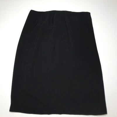 Falda Signature by Larry Levine para mujer talla 12 negra lápiz trabajo básico Foto 1 de 4