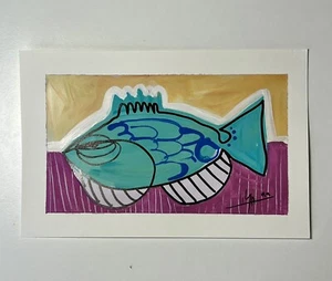 ORIGINAL PAINTING OIL AND ACRYLIC ON CANSON PAPER 8.5”x 5.5” CUBAN ART By LISA. - Picture 1 of 2