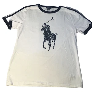 Polo Ralph Lauren T-Shirt Crew Neck Sz XL (18-20) Youth White Large Pony - Picture 1 of 8