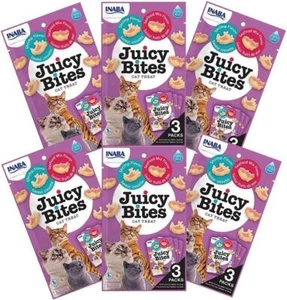 INABA Cat Juicy Bites Shrimp & Seafood Mix 34G X 6 Packs Cat Treats - Picture 1 of 1