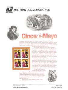Panel de estampillas conmemorativas #537 32c Cinco de Mayo #3203 USPS - Imagen 1 de 1