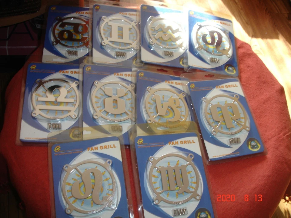 SUNBEAMTECH 80mm Stahl Lüfter Grill Horoskop Thema PC Gehäuse Modding - Bild 1 von 4