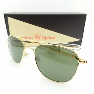 AO American Optical Original Pilot 23k goldgrüne Gläser Optionen neue Sonnenbrille - Bild 1 von 48