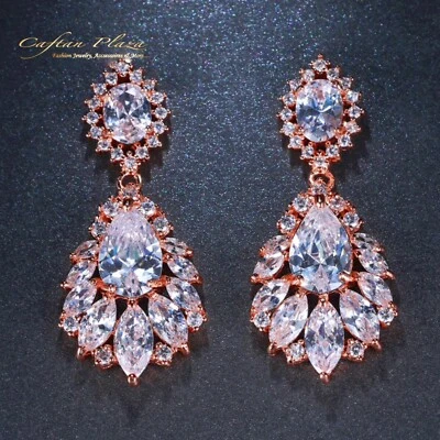 Pendientes Pendientes de Lujo Circonita AAA Cristales de Swarovski Stellux™ Rosa Foto 1 de 4