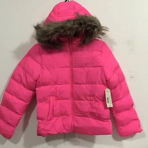Chaqueta con capucha forrada de piel para niñas Arizona talla grande (14) rosa (7-TW-277) - Imagen 1 de 8