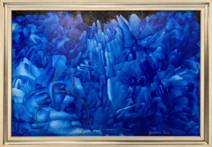 SAURO BENASSI THIS 50X70 QUADRO CERTIFICATO MISTA SU LEGNO OPERA COLLEZIONE - Imagen 1 de 1