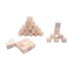 36pc Cube Block Wood Toy Bricks Wooden Blocks Crafts Blank Wooden Blocks