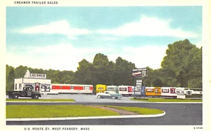 West Peabody MA Creamer Trailer Sales "See Us Before You Buy", postal de lino - Imagen 1 de 2