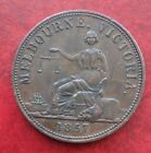 Australia Melbourne  Victoria Hide & DeCarle Halfpenny Traders Token Coin  1857 