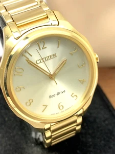 Reloj Citizen para mujer EM0752-54P Eco Drive esfera dorada acero inoxidable 35 mm - Imagen 1 de 12