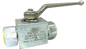 HYDAC KHB-G1/2-1112 855415 PN Valvola a sfera idraulica 500 bar G1/2" - Foto 1 di 5