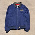 CARHARTT Red Quilted Lined Faded Navy Blue Santa Fe Bomber Jacket XL