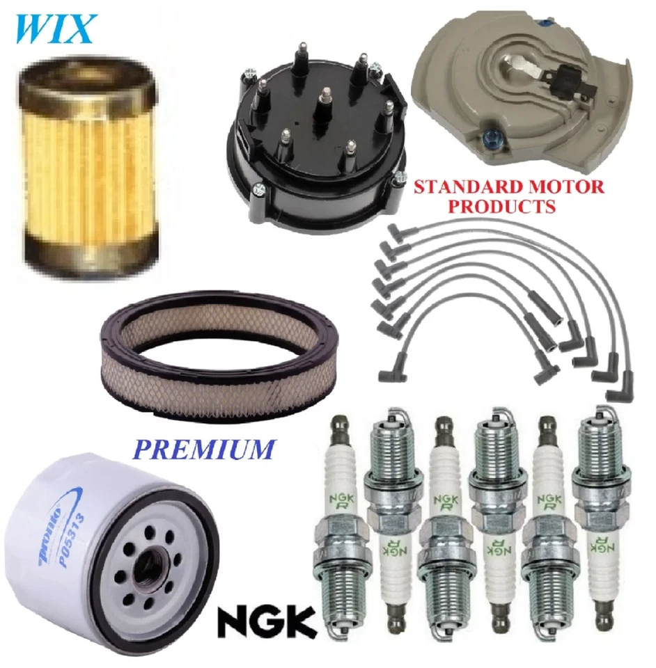 Kit de afinación filtros tapa cable bujías para Chevrolet Nova L6 4,1 L 1975 Foto 1 de 1