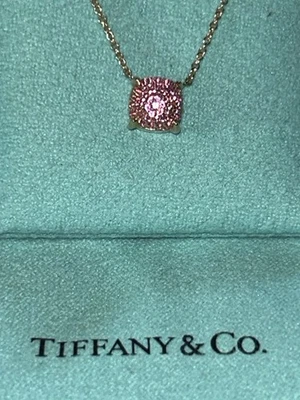 Tiffany & Co Picasso 18k Sugar Stack Necklace Rare Pink Sapphire - Image 1 of 4