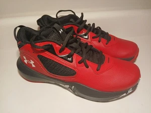 NEW Under Armour Unisex Lockdown 6 Red Black Basketball Shoe Mens 10 Women 11.5 - Picture 1 of 8