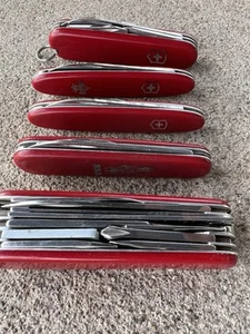 5 Victorinox Pocket Knifes - Boyscout single blade / NRA blade & opener& More - Picture 1 of 24