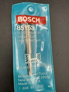 Bosch 85153 High Speed Steel Single Flute Straight Bit, 3/16-Inch - Picture 1 of 5