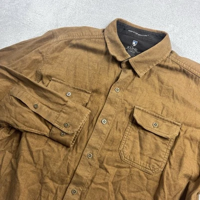 Camisa de franela KUHL Dillingr para hombre talla grande manga larga abotonada marrón Foto 1 de 4
