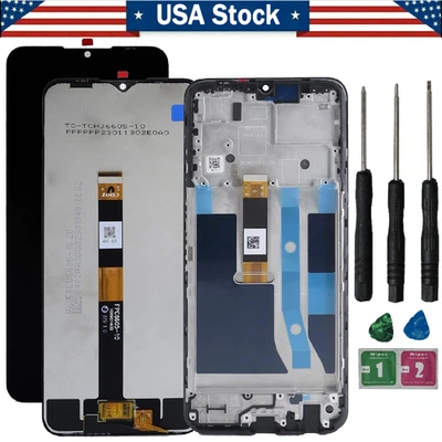 适用于诺基亚 G310 TA-1573 G42 TA-1581 LCD 触摸屏数字化仪替换件 ± 框架 — 第 1/4 张图片