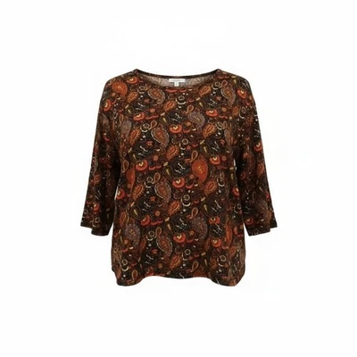 Blusa Westbound Petites PXL Paisley Para Mujer Manga 3/4 Top Camisa Multicolor Foto 1 de 4
