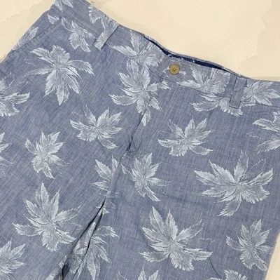 Pantalones Cortos Izod Agua Salada 10" Para Hombre 40 Azul 100% Algodón Preppy Playa Tropical Viaje Foto 1 de 4