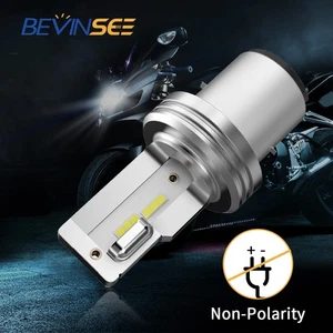 BA20D S1 S2 LED Motorcycle Headlight Globe Hi/Low Beam AC / DC 12V 6000K White - Picture 1 of 13