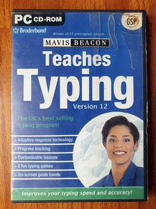 MAVIS BEACON TEACHES TYPING 12 : Tuteur de dactylographie classique PC CD-ROM 5016488109628 - Photo 1/3
