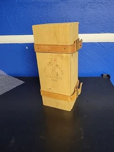 Macallan 25 Yr  Anniversary Malt Scotch Whiskey Wooden Box Leather Strap Empty - Picture 1 of 4