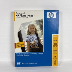 HP Advanced Inkjet Photo Paper Błyszczący 100 arkuszy 8,5 x 11 NOS ZAPIECZĘTOWANY - Zdjęcie 1 z 4