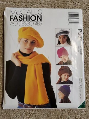 Vintage McCall's Sewing Pattern P337 Misses' Tote Bag Hat & Scarf Cut Complete  - Image 1 of 2