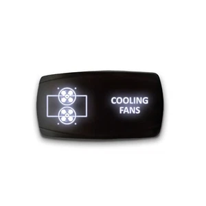 COOLING FANS - Horizontal LED Rocker Switch 5 Pin Dual Light 20A 12V ON / OFF - Picture 1 of 11