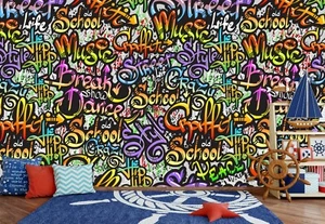 3D Colored Letters 263NA Wallpaper Wall Mural Removable Self-adhesive Fay - Picture 1 of 11