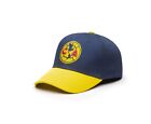 Club America Mütze Kappe Druckknopflasche Rücken marineblau gelb verstellbar Fußball