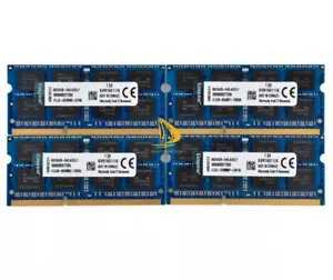 Kingston 4x 8GB DDR3 1600mhz 2RX8 PC3-12800S 204pin SODIMM Laptop Memory RAM& - Picture 1 of 8