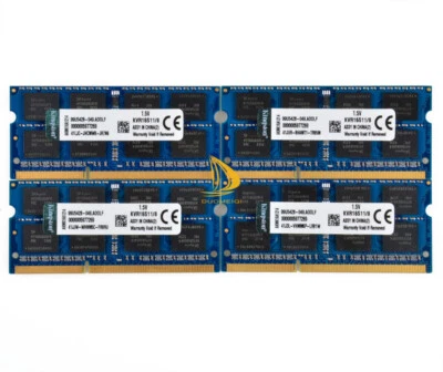 Kingston 4x 8GB DDR3 1600mhz 2RX8 PC3-12800S 204pin SODIMM Laptop Memory RAM& - Image 1 of 4