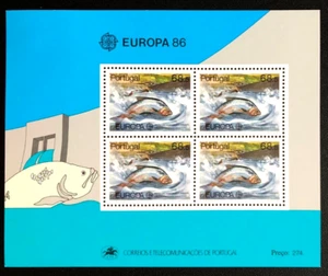 PORTUGAL 1986 FISH, MARINE LIFE  Sc 1672a MNH Cv $15 - Picture 1 of 1