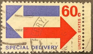 1971 60c Special Delivery single, Scott #E23, Used, VF - Picture 1 of 2