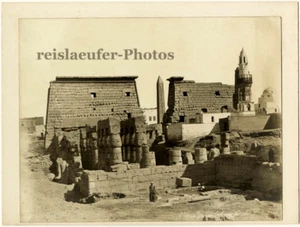 Egipto, Templo de Luxor por Zangaki, Foto Original, aprox. 1900 - Imagen 1 de 1