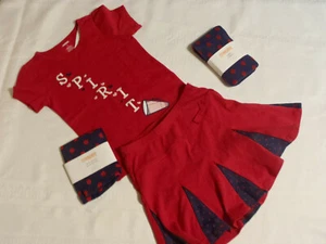 Gymboree Homecoming Kitty Size 3 Shirt Bike Shorts 4 Skirt Tights Outfit NWT - Picture 1 of 5