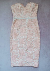Elle Zeitoune Size8 $250 BNWT "Morgan" Apricot Dress W/ Detachable Straps - Picture 1 of 9